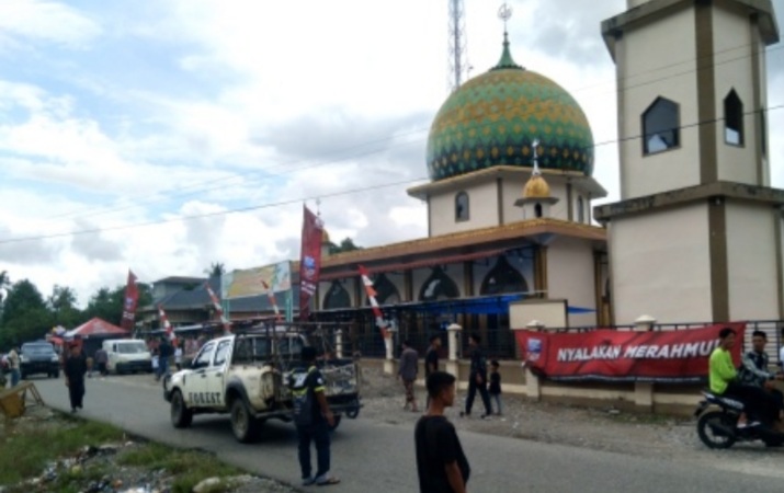 Ket foto : Mesjid Baitul Qiram Gampong Sukamulia, foto direkam Minggu (21/10/2023)